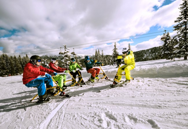 Snowbike fahren © Flachau Tourismus